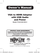 Tripp Lite VGA to HDMI Adapter Owner's manual