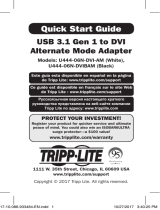 Tripp Lite USB 3.1 Gen 1 to DVI Alternate Mode Adapter Quick start guide