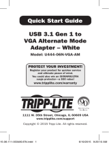 Tripp Lite USB 3.1 Gen 1 to VGA Alternate Mode Adapter Quick start guide