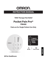 Omron TENS Therapy Pain Relief Pocket Pain Pro PM400 Pads User manual