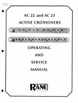 Rane AC 22 User manual