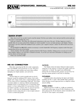 Rane ME 60 User manual