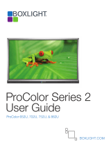 BOXLIGHT ProColor 652U 702U 752U 862U User guide