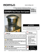 Montigo EDVRSPV47/58 Roof Power Vent System Operating instructions