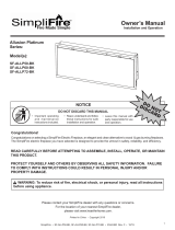 MONESSEN SimpliFire Allusion Platinum Electric Fireplace Owner's manual