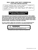 Bradford White  LD-WH20L3-1 User manual