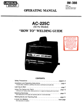 Lincoln Electric AC-225C Operating instructions