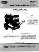 Lincoln Electric Weldanpower AC-225 Operating instructions