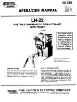 Lincoln Electric LN-22 Operating instructions