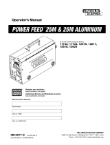 Lincoln Electric Power Feed 25M Operating instructions