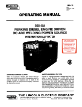 Lincoln Electric SA-350 Operating instructions