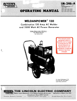Lincoln Electric Weldanpower AC-130 Operating instructions