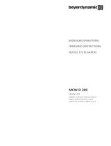 Beyerdynamic MCW-D 200 User manual