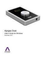 Apogee Apogee Duet User manual