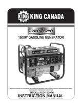 King Canada 1500W Gasoline Generator KCG-1500G User manual