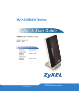 ZyXEL MAX208M2W SERIES Quick start guide