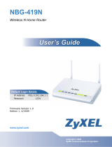 ZyXEL Communications NBG-419N User manual