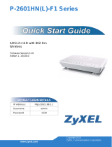 ZyXEL P-2601HNL-F1 Quick start guide