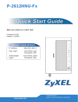 ZyXEL P-2612HNU-F1 Quick start guide