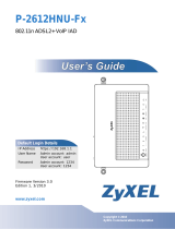 ZyXEL Communications P-2612HNU-Fx Series User manual