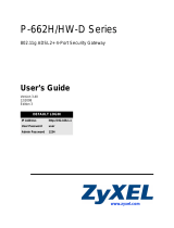 ZyXEL P-662H-D1 User manual