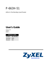 ZyXEL P-663H-51 User manual