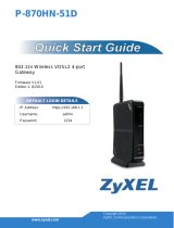 ZyXEL P-870HN-51D Quick start guide