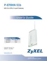 ZyXEL P-870HN-51b User guide