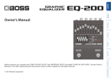 Boss Graphic Equalizer Owner's manual