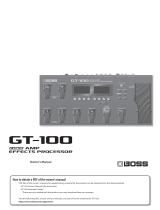 Boss GT-100 User manual