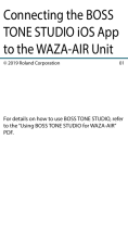 Boss WAZA-AIR Owner's manual