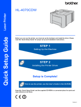 Brother HL-4070CDW Quick setup guide