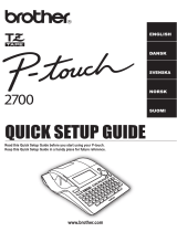 Brother pt-2700 Quick setup guide