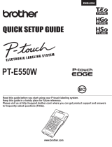 Brother PT-E550W Quick setup guide