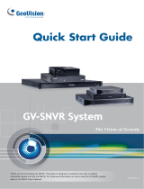 Geovision GV-SNVR0812 Quick start guide