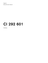 Gaggenau CI 292 601 Owner's manual