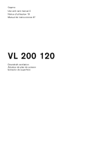 Gaggenau VL 200 120 *only compatible with recirculating blowers* User guide