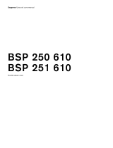 Gaggenau BSP 250 User guide