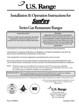 Garland US Range Cuisine Series Heavy Duty Even Heat Hot Top Range Owner Instruction Manual