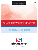 Sinclair SWH-35ERA2 + SWH-200IRA2 User manual