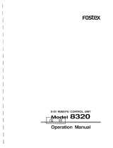 Fostex 8320 Owner's manual