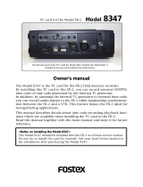 Fostex 8347 Owner's manual