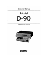 Fostex D90 Owner's manual