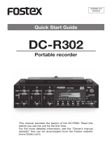 Fostex DC-R302 Quick start guide