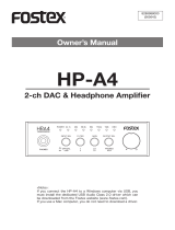 Fostex HP-V4 Owner's manual