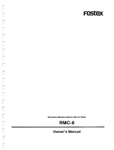 Fostex RMC8 Owner's manual