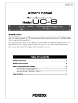 Fostex UC-8 Owner's manual