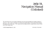 Acura 2014 TL Navigation Manual