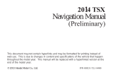 Acura 2014 TSX Navigation Manual