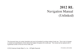 Acura 2012 RL Navigation Manual